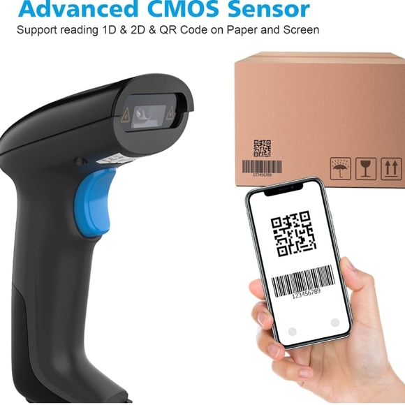 Wireless Barcode Scanner 1D 2D QR Code Scanner USB Rechargeable - Picture 2 of 8